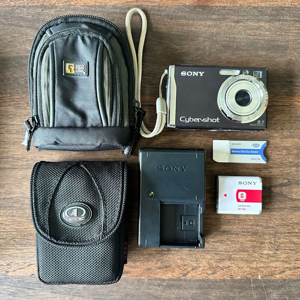 Sony Cyber shot DSC-W90 Digital Camera 8.1 MP With Battery Charger Case Tested